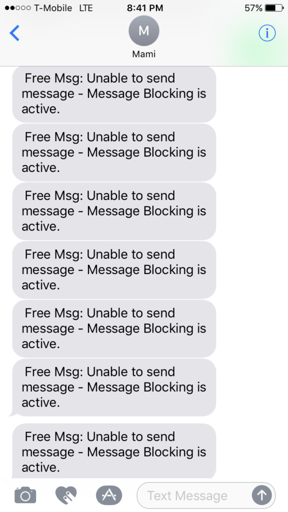 Message Blocking is Active iPhone