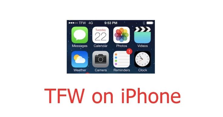 What Does TFW mean on the iPhone
